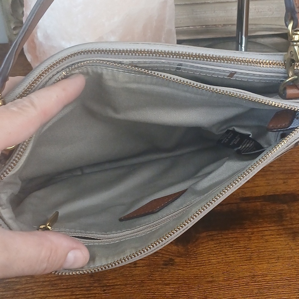 FIRM!!!! Fossil Women's Beige Plaid Shoulder Bag - Picture 8 of 17